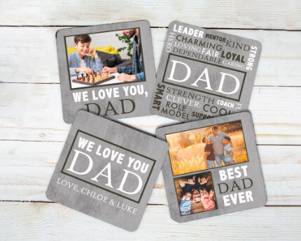 personalized family coasters
