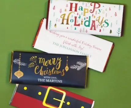 Shop Personalized Holiday Chocolate Bars