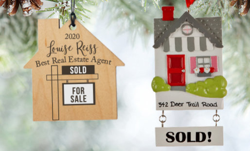 Personalized Real Estate Christmas Ornaments