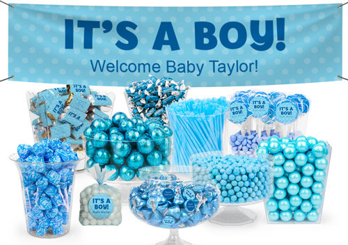 birth announcement candy buffe