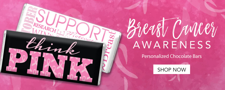 Shop Personalized Breast Cancer Awareness Chocolate Bars