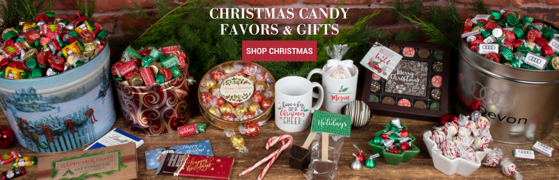 Personalized Christmas Candy Gifts and Favors