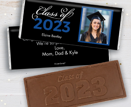 Blue Graduation Chocolate Bars