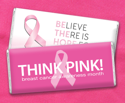 Breast Cancer Awareness Personalized Chocolate Bars