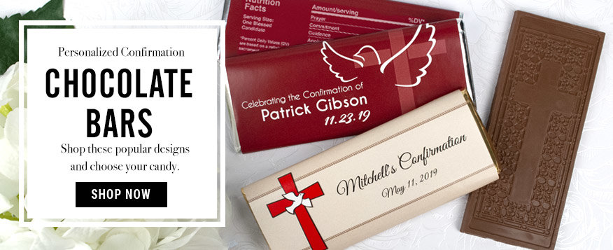 Shop Confirmation Personalized Chocolate Bars