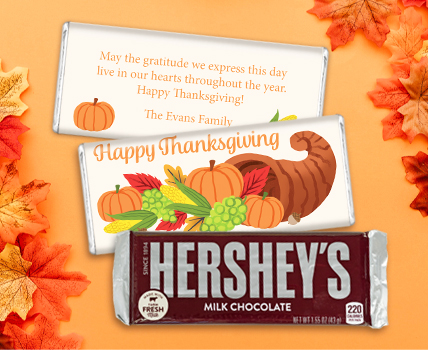 Thanksgiving Personalized Chocolate Bars