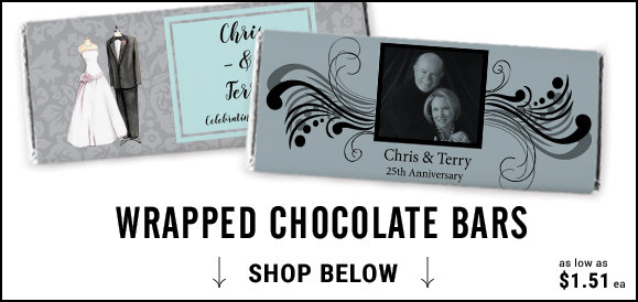 personalized 25th anniversary candy bars