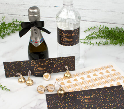 PERSONALIZED LABELS AND STICKERS FOR WEDDING FAVORS