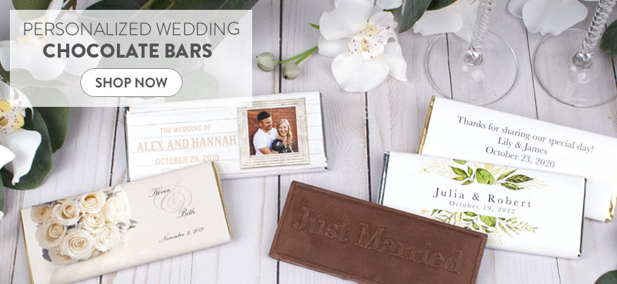 Personalized Wedding Reception Chocolate Bars