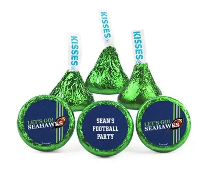 Personalized Football Hershey's Kisses