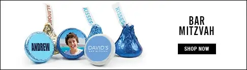 personalized bar mitzvah hershey's kisses