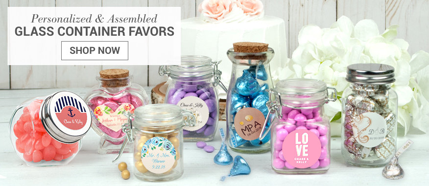 Personalized Glass Container Favors