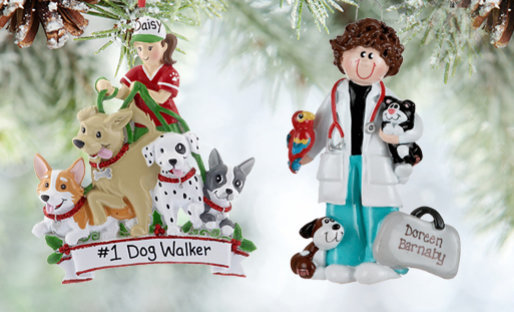Personalized Animal Care Christmas Ornaments