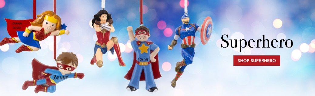 Personalized SuperHero Ornaments