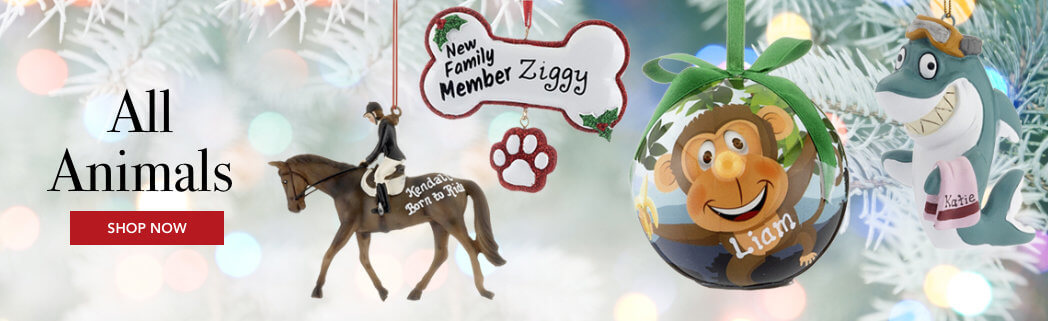 Personalized Animals Christmas Ornaments