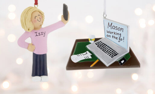 Personalized Science & Technology Christmas Ornaments