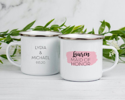 personalized wedding camper mugs