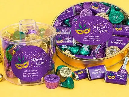 PERSONALIZED Mardi Gras CANDY Gifts