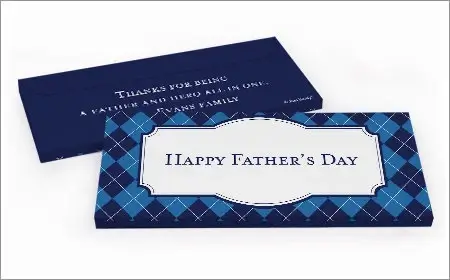 Personalized Father's Day chocolate bar in a gift box